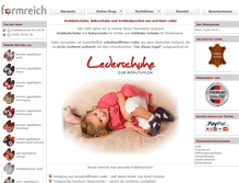 Tablet Screenshot of formreich-krabbelschuhe.de